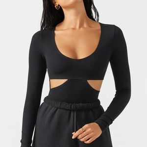 JOAH BROWN (Made in Los Angeles) FITTED CUTOUT LONG SLEEVE